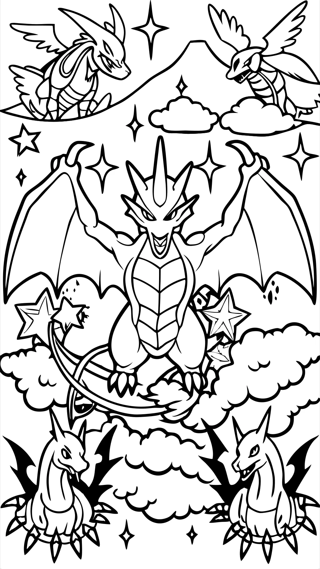 Legendary Mega Pokemon Páginas para colorear